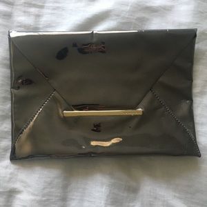 BCBG Harlow clutch in gunmetal